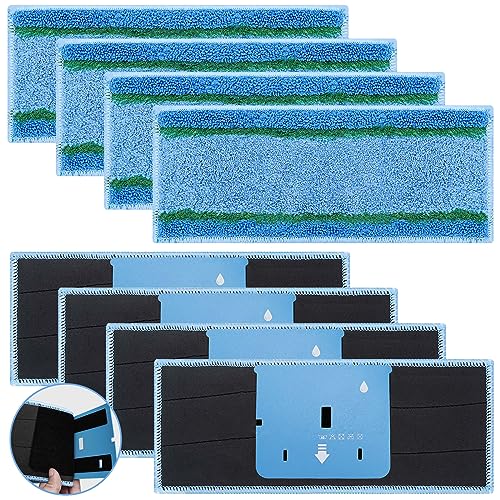 8 Pack Upgraded M6 Wet Mopping Pads for iRobot Braava Jet M6 - Blue, Reusable