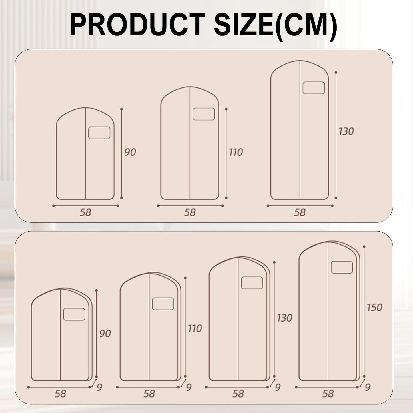 Space Saving Hanging Garment Bag, 2025 New Compression Hanging Garment Bag Dust Cover Clothes Bags for Down Coat, Suit Bags for Closet Storage (Pink, 22.8x51.2inch)