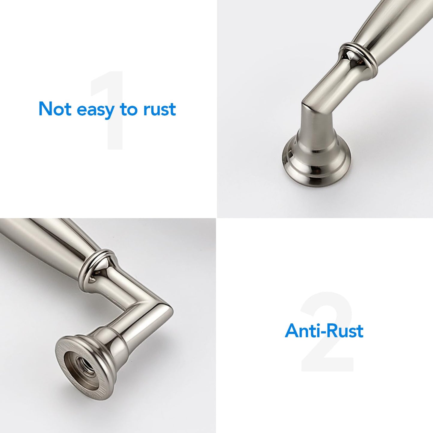HOME EDIT 5 Pack 3 Inch Brushed Nickel Cabinet Handles Solid Zinc Alloy Pulls for Kitchen, Dresser, Closet & Bathroom Cabinets Hardware