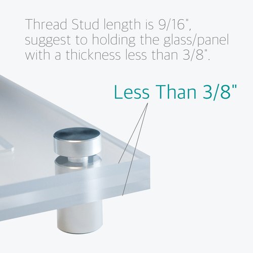 Lantee Standoff Screws - 1/2 x 1-3/16 Inch Stainless Steel Sign Standoff Mounting Hardware for Acrylic, Glass & Picture - 20 Pcs 12mm x 30mm