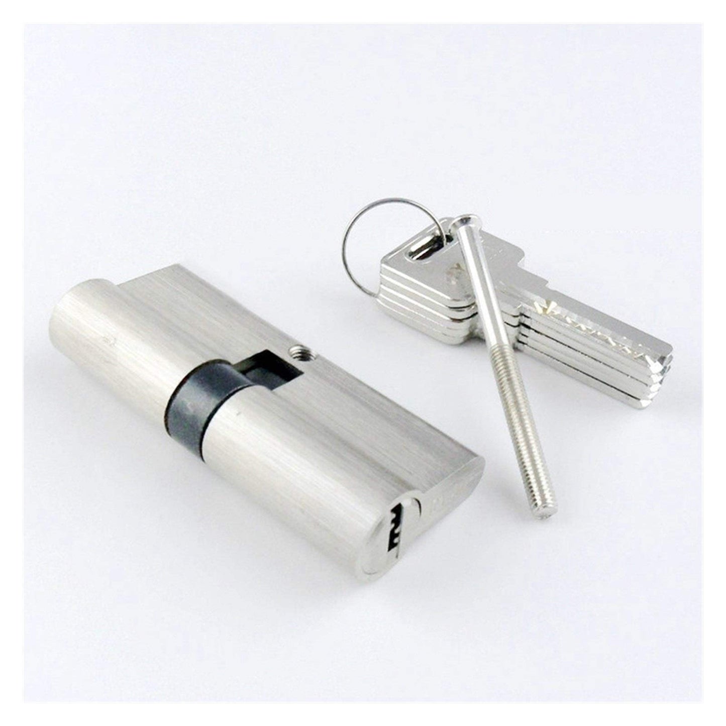 Cylinder Lock,Thumb Turn Door Barrel Lock,Thumb Turn Euro Cylinder Lock,Lock Cylinder Double Open Lock Door Window Security 55 60 70 80 90mm Cylinder Living Room Lock Handle Customized Brass Key Coppe