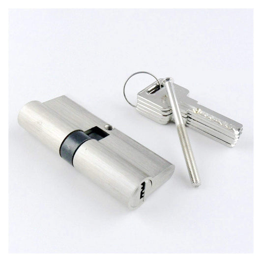 Cylinder Lock,Thumb Turn Door Barrel Lock,Thumb Turn Euro Cylinder Lock,Lock Cylinder Double Open Lock Door Window Security 55 60 70 80 90mm Cylinder Living Room Lock Handle Customized Brass Key Coppe