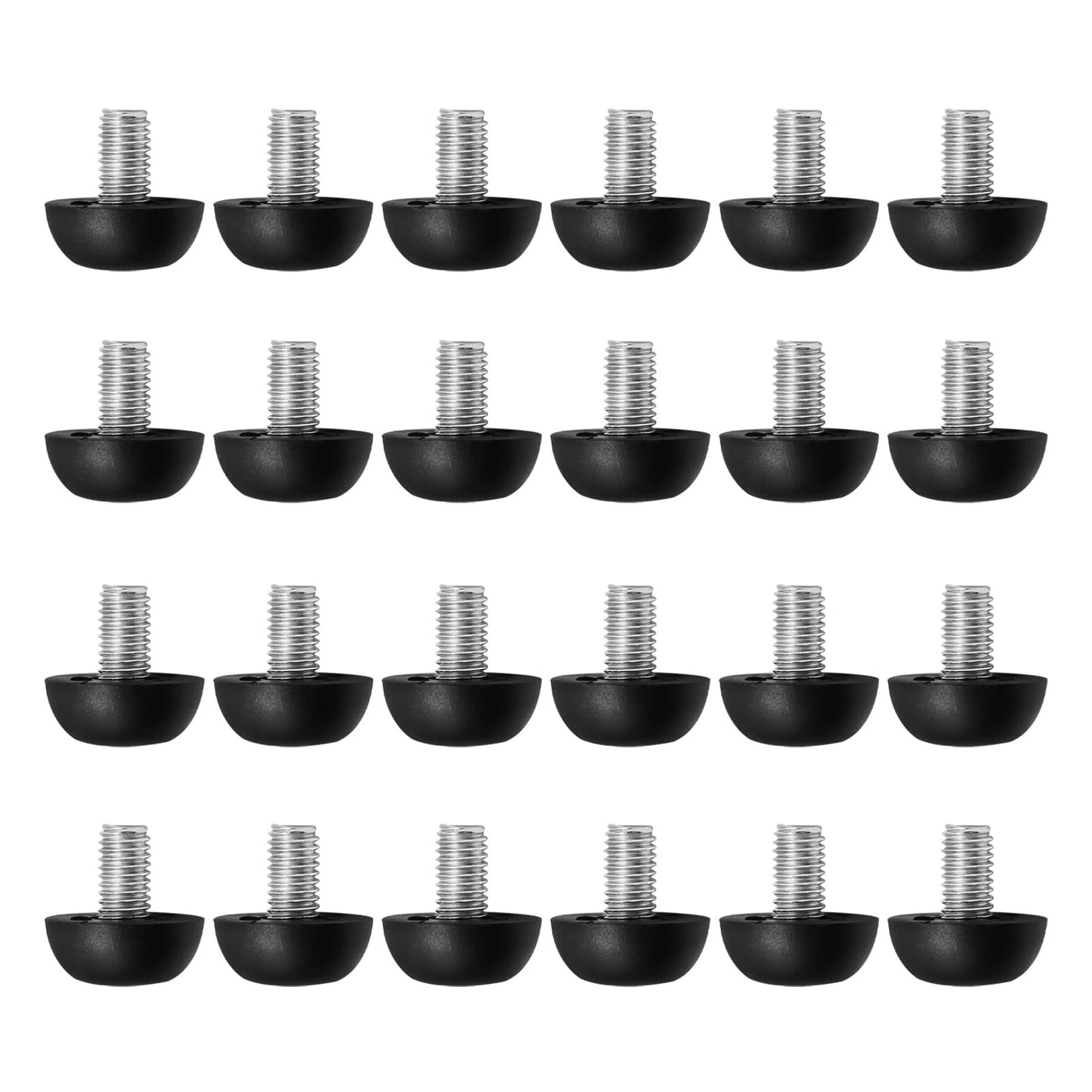 LIDSCURA 24 PCS 8mm x 1.25 M8 Project Adjustable Furniture Leg Leveler, Replacement Outdoor Patio, Stainless Steel Screw-in Leveling Feet Glides