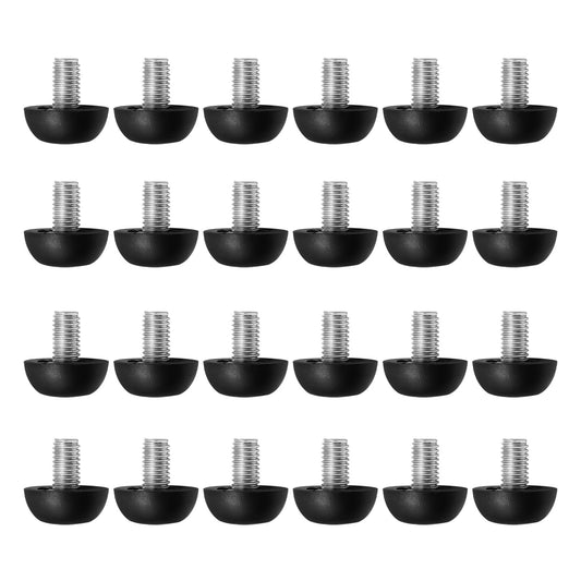 LIDSCURA 24 PCS 8mm x 1.25 M8 Project Adjustable Furniture Leg Leveler, Replacement Outdoor Patio, Stainless Steel Screw-in Leveling Feet Glides