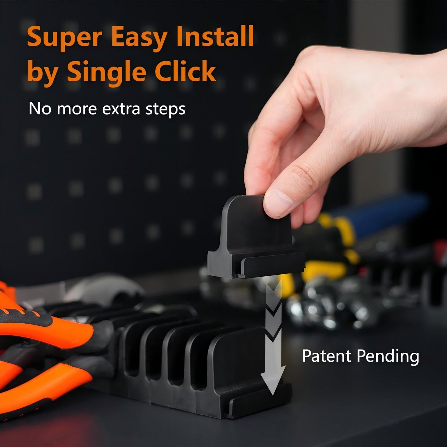 24 pcs Magnetic Plier Organizer Set for Toolbox & drawer Storage|Modular Plier holders for Mechanics, Technicians, Space-Saving & Quick-Access,Gift for father and boyfriend(Black)