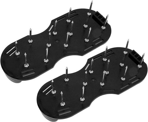 Fecovanti Aerator Shoes with Adjustable Strap,Heavy Duty Spikes for Grass Aerating Patio Garden,Fully Assembled Aerating Shoes for Yard Patio Lawn Garden