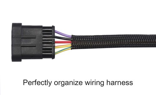 25ft - 3/4 inch PET Expandable Braided Sleeving – Black – Alex Tech Braided Cable Sleeve