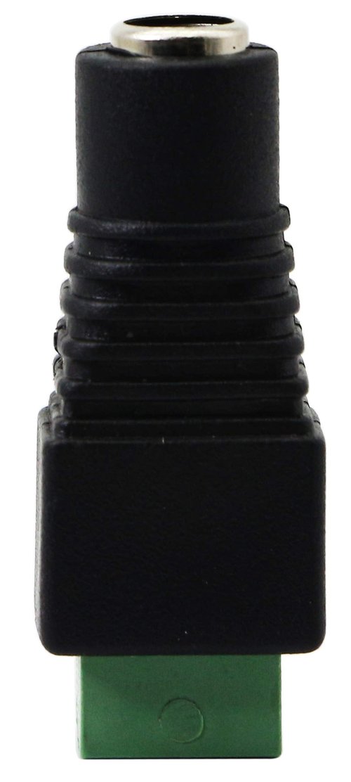 zdyCGTime DC 5.5 X 2.1mm Adapter - 2.1mm to 5.5mm Female Barrel Power Jack to 2 Pin/Way Female Bolt Screw Type Terminals Connector for CCTV Security Camera, LED Strip Light (20 Pack)