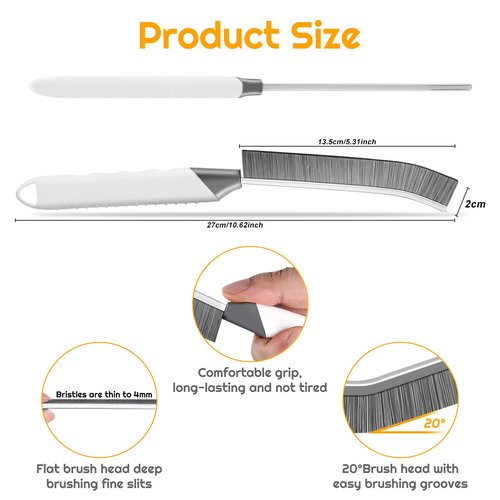 SUOXU Cleaning Brush Grout Scrub Brush,Home Kitchen Bathroom Window Gap Cleaning Tools,4 pcs Hard Bristle Scrubbing Brush,Kitchen Bathroom Tile Toilet Home Essentials Cleaner Household Use