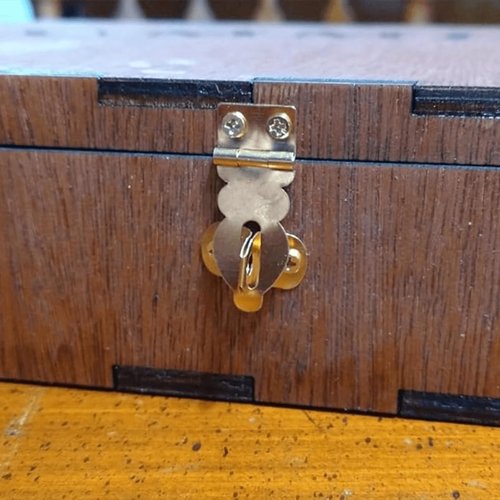 dophee 10Pcs Brass Solid Padlock Hasp, Mini Decorative Hasps Buckles with Screws for Wooden Box Jewelry Box Wine Gift Case Chest Suitcase, 1.06"x0.75"