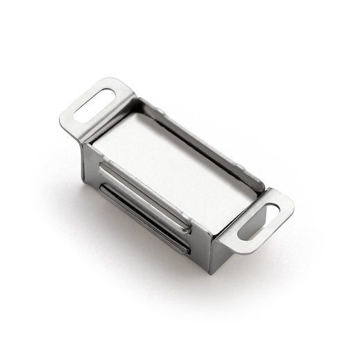 Ravinte 4 Pack Silver Magnetic Door Catch, Brushed Satin Nickel Cabinet Magnets, Strong Magnetic Catch Latch for Kitchen Cabinets, Drawers & Cupboards, Stainless Steel Closures