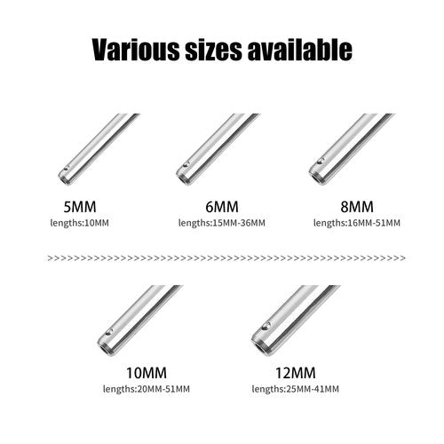 VXCICC 2 Pack 304 Stainless Steel Quick Release Pin 0.24 Inch Diameter Ball Locking Pin with Push Button Round Handle Lanyard Usable Length 1.41" (6mm x 36mm)