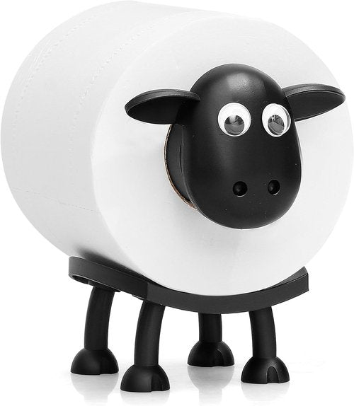 Toilet Roll Holder, Sheep Design Funny Toilet Paper Holder Free Standing, Tissue Paper Roll Storage for Bathroom Decor