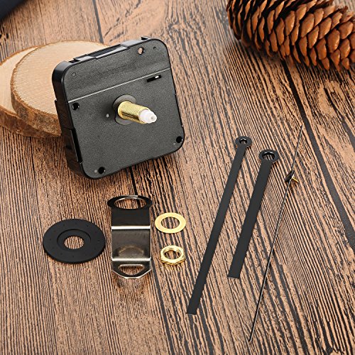 Hicarer Black 28mm Long Shaft Quartz Clock Movement Repair Kit