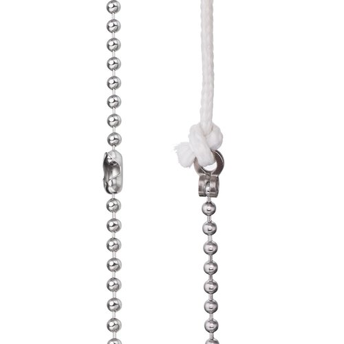 Shappy 2 Pack Steel Beaded Ball Pull Chain String Extension with Connector for Ceiling Fan Light Fixture Light Bulb Switch Chain Extender, 1 Meter Length