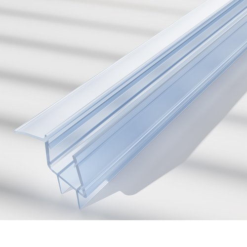 YIIPAIVUE Pivot Shower Door Bottom Seal, Frameless Glass Shower Door Sweep for 3/8" Glass, Prevents Shower Leaks and Creates a Waterproof Barrier, 36" Clear Vinyl Seal