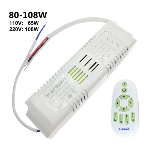 1 Pcs Output 24V 2.4G Remote Control LED Driver 108W 150W Dual Color LED Light Strip Dimming Color Changing Power Supply(150W,AC 110V with Remote)