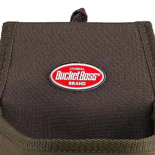 Bucket Boss Fastener Tool Pouch with FlapFit in Brown, 54160, Green