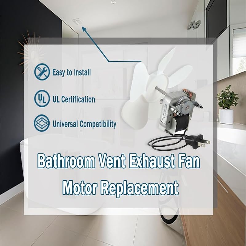 BOJACK Bathroom Vent Fan Motor 120V 60Hz 0.60A 30W Replacement for M686, 687, 8870