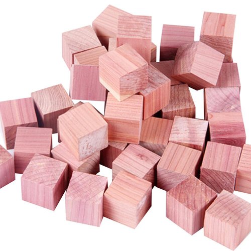 20 Pieces Cedar Blocks Square Cedar Planks Chips Wooden Cedars Cube Space Storage Accessories for Clothes Storage