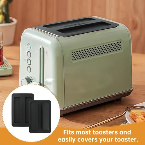 2 Pack Toaster Cover, Silicone Toaster Lid Appliances Top Cover, Universal Bread Machine Cover Kitchen Bread Maker Lid, Sandwich Machine Part Accessories