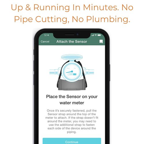 Flume2 Smart Home Water Monitor and Leak Detector – Real-Time Water Usage Tracking, Easy Installation, No Plumbing Required