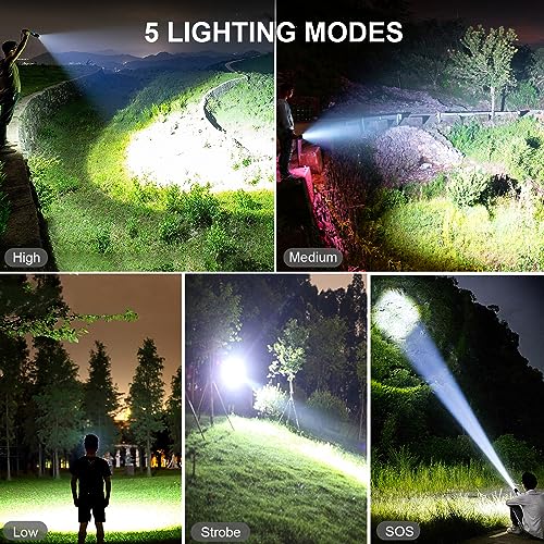Lylting Rechargeable LED Flashlight 99,000 Lumens Waterproof Handheld Camping Light