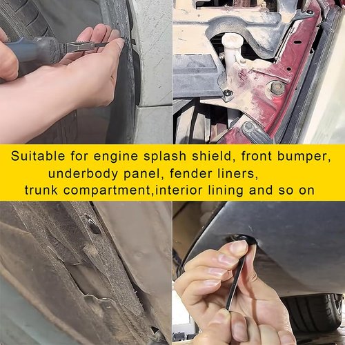 50PCS Nylon Universal Cable Tie Buckle, Heavy Duty Self-Locking Nylon Zip Ties Holder, UV-Resistant Fasteners for Car Fender Trunk Repair, Wire Bundling, Home & Garage Use