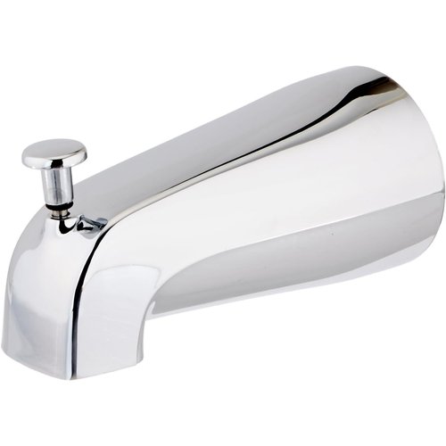 EZ-FLO 5 Inch Zinc Bath Tub Diverter Spout, 1/2 Inch IPS Pipe, Chrome, 15083