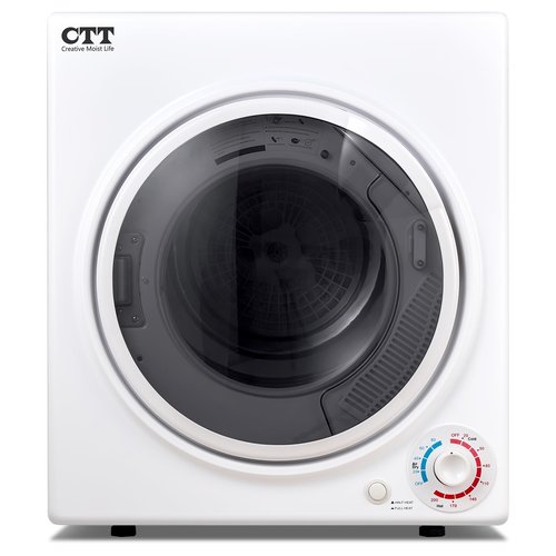 CTT Portable Dryers for Laundry 1500W, 3.5 cu.ft Clothes Dryer Machine with Stainless Steel Tub, 4 Drying Mode, Electric Compact Dryer Apartments, Home, Dorm, White
