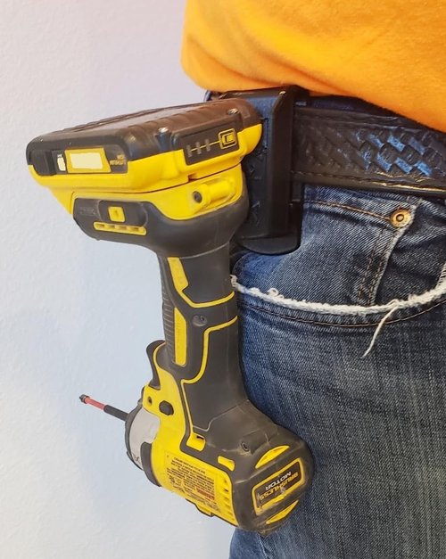 Builder Buddy Minimal Tool Holster - 2X Pack - for Impact Driver, Drill, Tape Measure Tool Holder, Belt Clip