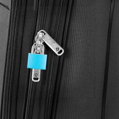 Puroma 4 Pack Mini Suitcase Padlock with Keys, 22mm 4 Color Locker Locks Luggage Key Lock for School Gym Locker, Laptop Bags, Backpacks, Diary Book