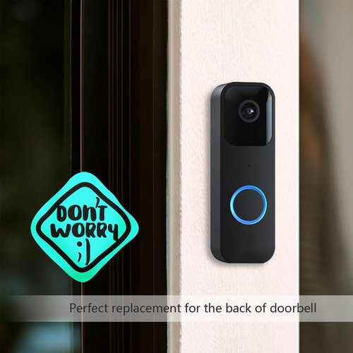 Blink Doorbell Backplate, Blink Doorbell Mount, Upgrade 2 Holes Metal Tab Blink Doorbell Backplate Replacement, Blink Doorbell Accessories, Mounting Plate with Blink Key Replacement