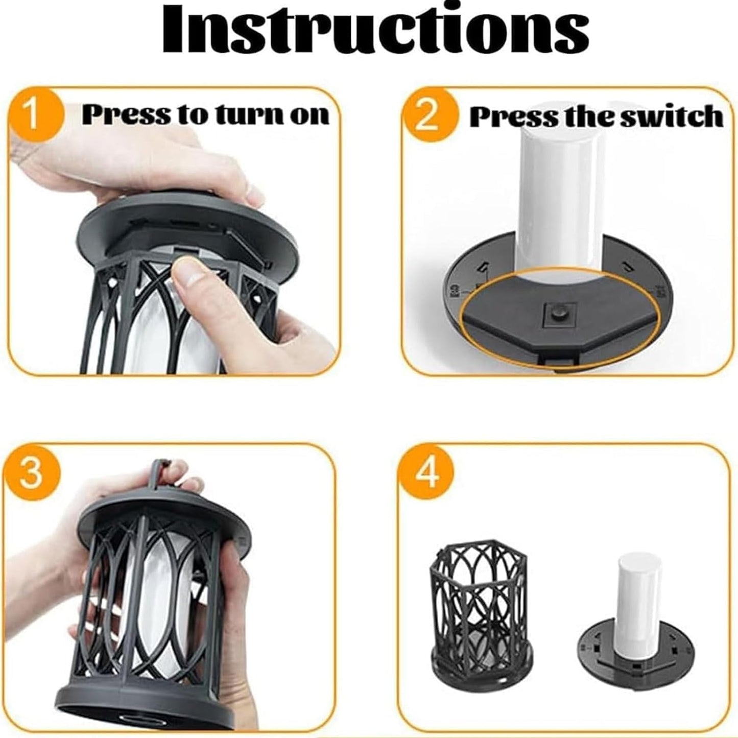 Boundbreed Solar Lights, Boundbreed Upgraded Flickering Flame Solar Lantern Outdoor Waterproof Light, Hanging Solars Dancing Flame Lantern Lights, Auto On/Off Decorative Fire Lanterns (2PCS)