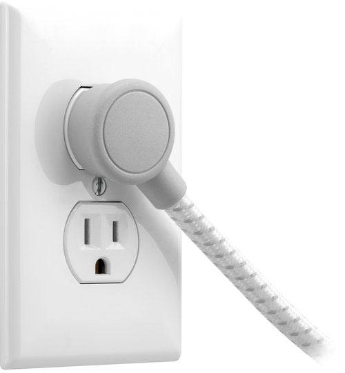 GE 3-Outlet Surge Protector with USB, 245 Joules, 1 USB-A & 1 USB-C Port, 4ft Braided Extension Cord, Flat Plug, Adapter-Spaced Outlets, ETL Certified, White/Gray, 85874