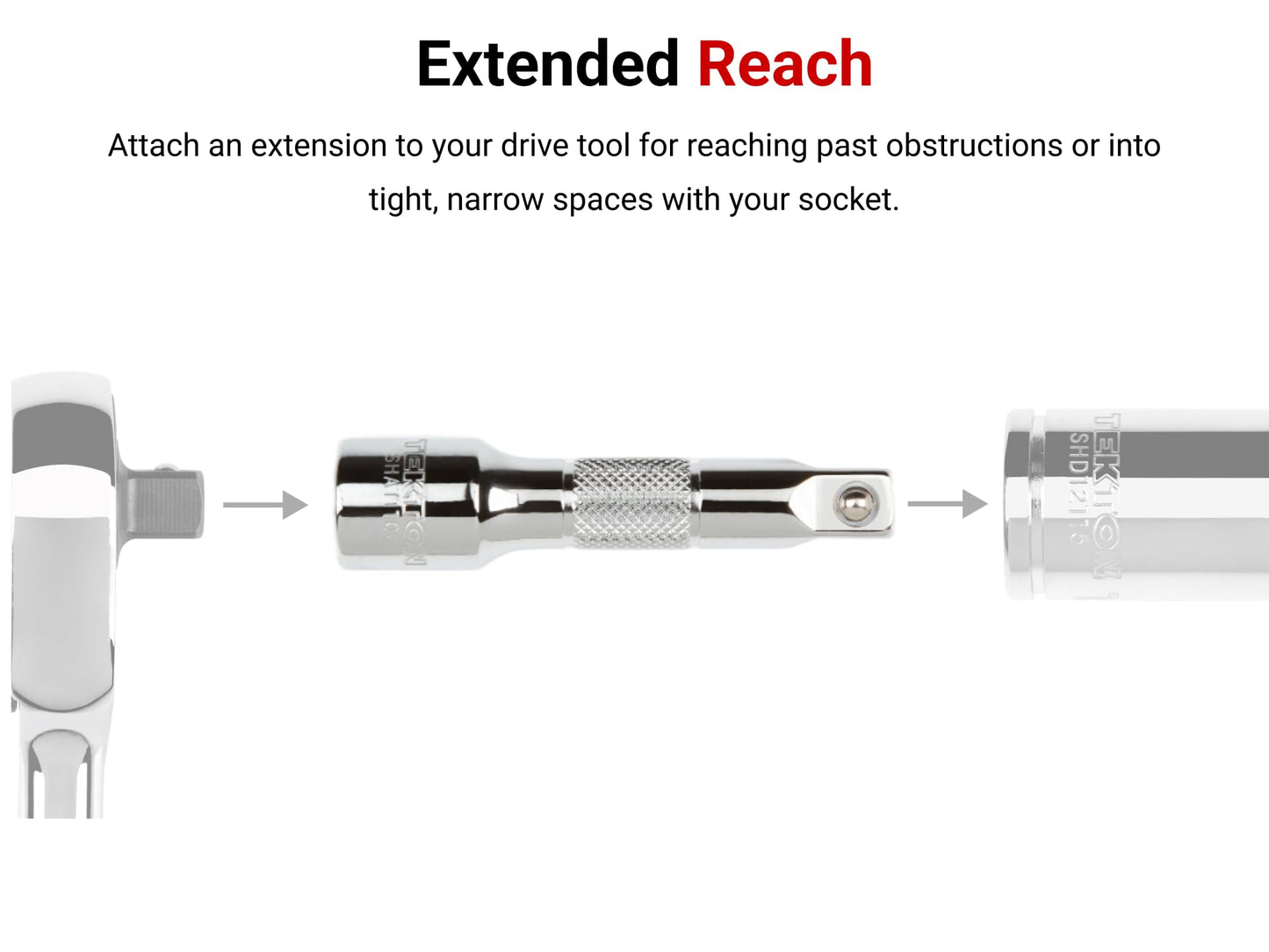 TEKTON 3/8 Inch Drive x 6 Inch Extension | SHA11106
