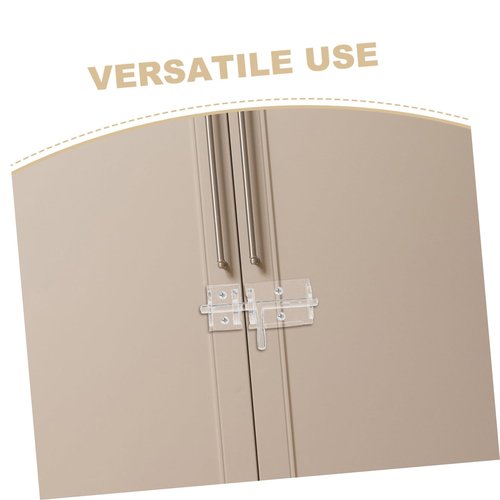 KALLORY Transparent Door Bolt Lock Latch Acrylic Security Device with Easy Installation for Home Doors and Windows Versatile Use Aesthetic Design and Enhanced Safety