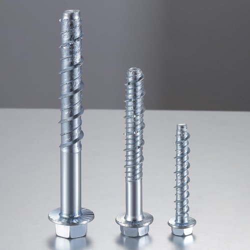 Wensilon 1/2" x 4" Zinc Plated Large Diameter Concrete Screw for Anchoring to Masonry, Brick or Block (30pcs)