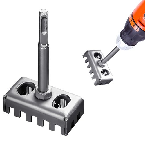 Square Hole Cutter for Electrical Box, Manganese Steel Rectangle Slot Cutter for Electric Hammer, Fast Wall Square Hole Puncher for Brick Concrete Cement Stone 2025 New (1 Pack)