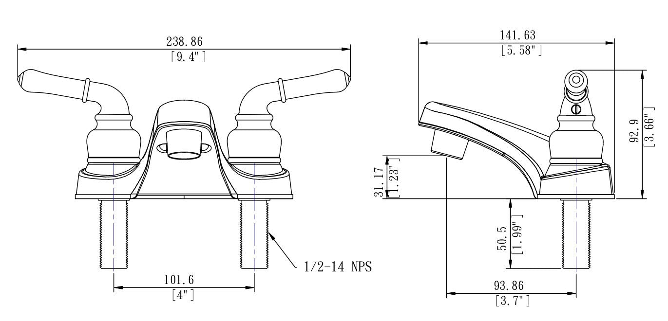 Pacific Bay Lynden Bathroom Sink Faucet - Metallic Plating Over Lightweight ABS Plastic (Chrome)