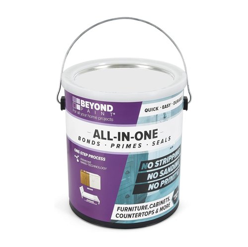 Beyond Paint Furniture, Cabinets and More All-in-one Refinishing Paint Gallon, No Stripping, Sanding or Priming Needed, Bright White, 3.79 Litre (BP24)
