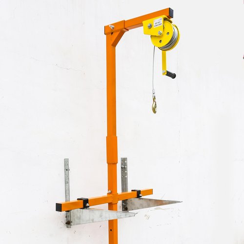 RQR Air Conditioning Crane, Hand Winch Combo, 50 FT Lifting Height Outside Installation Lifting Tool Kit, 450 LBS Load Capacity, for Mini Split, Roof Garage Installation