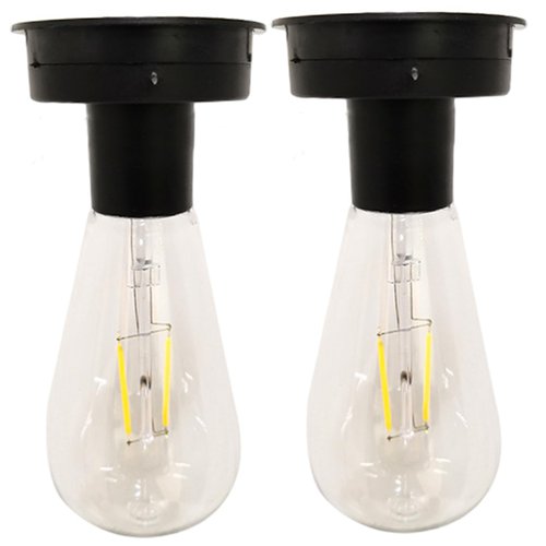 2Pcs Solar Light Bulb, 3.4 Inch Waterproof Replacement Solar Light Tops for Lanterns, Warm White for Outdoor