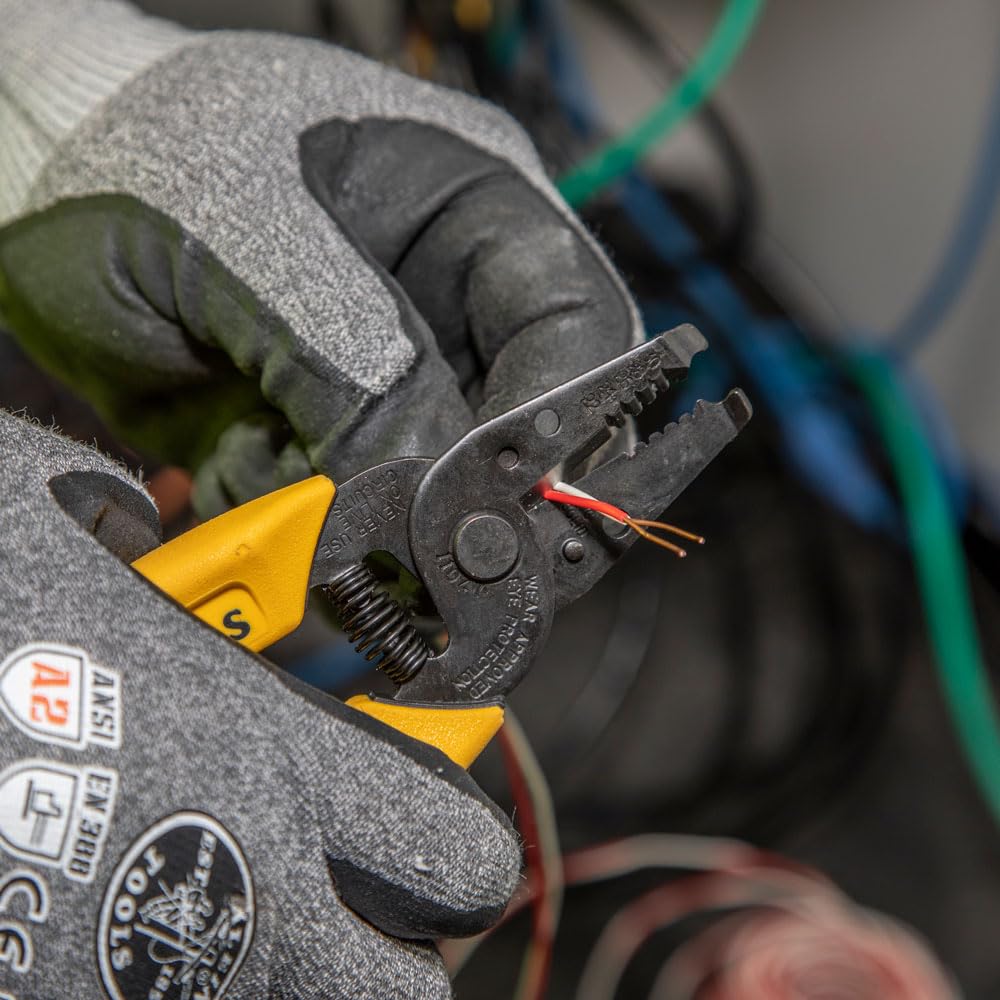 Klein Tools 11047 Wire Stripper / Cutter, Made in USA, Compact, Lightweight, Hardened Steel, Precision Ground, for Stranded and Solid Wires