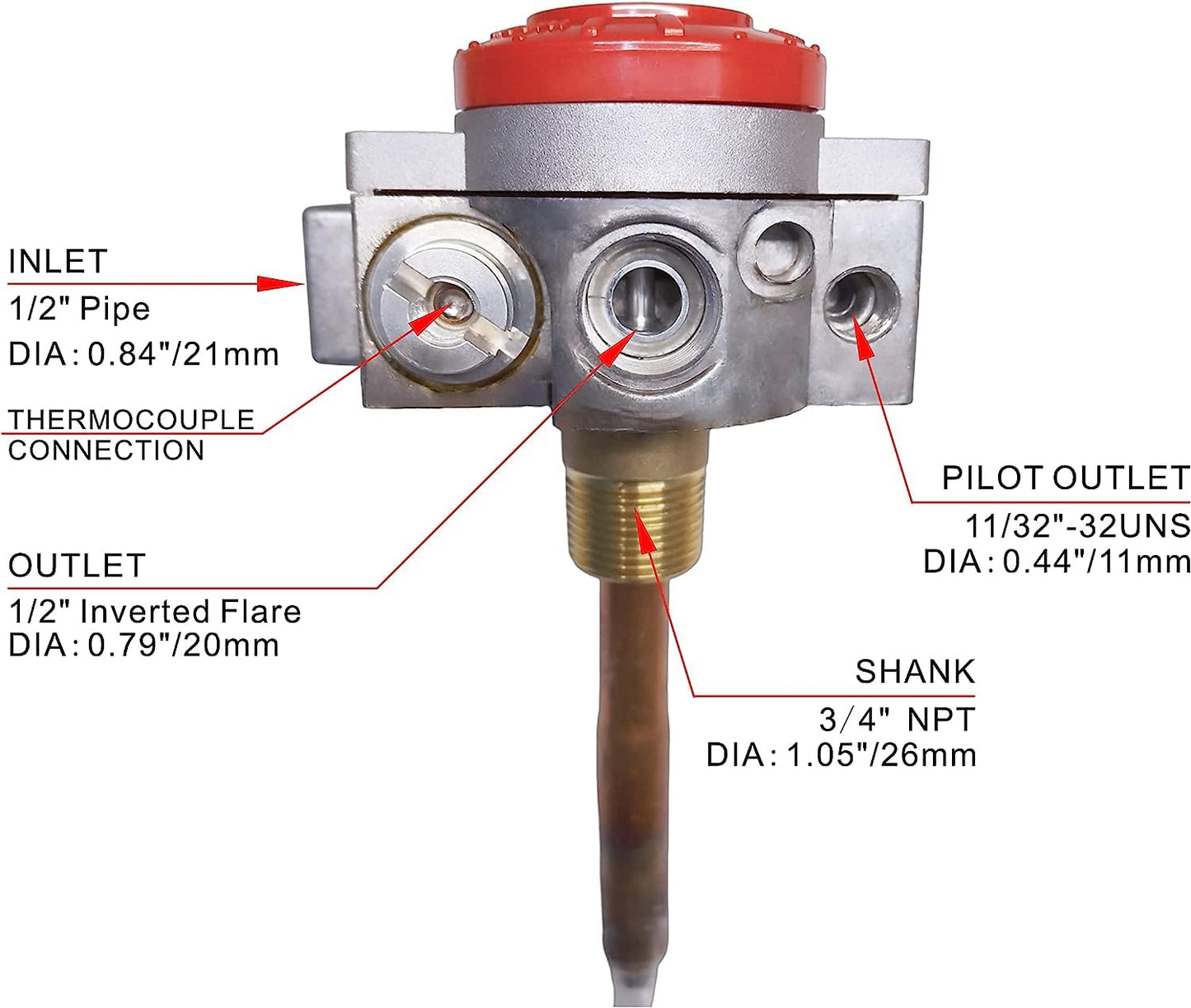 110-326 Natural Gas Water Heater Thermostat, Gas Water Heater Control Valve