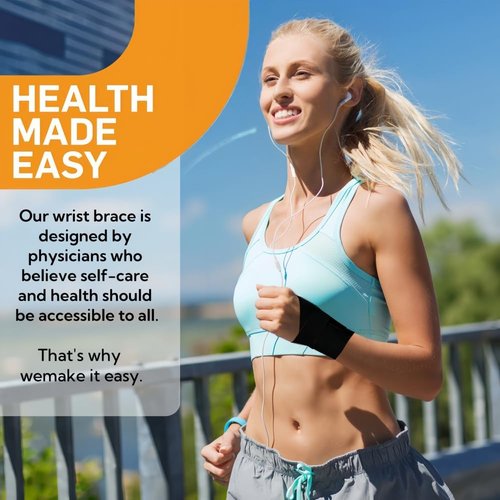 Wannent Wrist Brace,Carpal Tunnel Wrist Brace Wrist Wraps Wrist Support Tendonitis Sprains（M-Black）