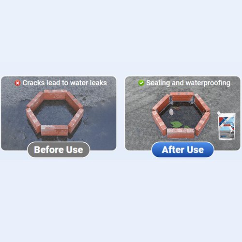 Detroitrain Concrete Crack Filler, 2-in-1 Concrete Crack Filler, 2025 New Upgrade Detroitrain Slab ConcreteCrack Waterproof Repair Sealant, Caulking Glue forConcrete (Gray, 200g)