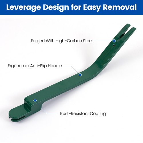 Muzata Roof Shingles Removal Tool Roofing Snake Tools Pry Bar Shingle Nail Installer Heavy Duty Nail Remover Puller for Safe Replacement Panel Installation M017