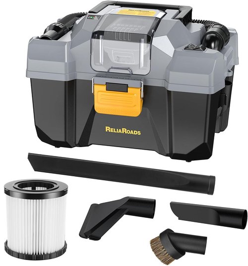 20V Cordless Vacuum Cleaner-Wet/Dry Shop Vac,2.6 Gallon Capacity,Compatible with DeWALT Batteries (Battery Not Included),Ideal for Cleaning Car,Home Spaces,and Workshops RCSV-20