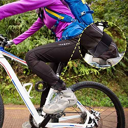 6 Pcs Bicycle Pant Leg Straps Adjustable Cycling Ankle Safety Band Multipurpose Black Elastic Magic Fastening Belt with Buckle for Riding Climbing Fishing Outdoor Sports (1.5¡±x13.8¡±)